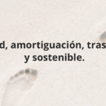 En este caso aparece de fondo una imagen de la arena que nos transmite esos valores principales de comoditas, comodidad, amortiguación, transpirabilidad y sostenible.